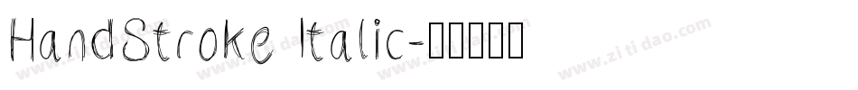 HandStroke Italic字体转换